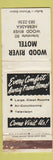 Matchbook Cover - Wood River Motel Wood Rive NE WEAR