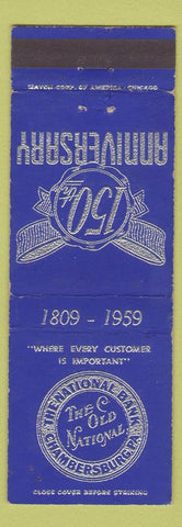 Matchbook Cover - National Bank Cahmbersburg PA 1959