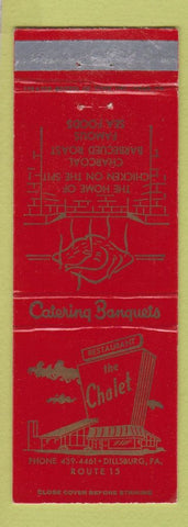 Matchbook Cover - The Chalet Restaurant Dillsburg PA WEAR