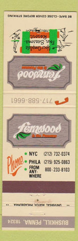 Matchbook Cover - Fernwood in the Poconos Bushkill PA