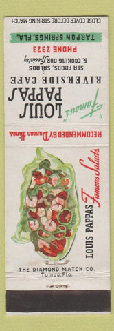 Matchbook Cover - Louis Pappas Riverside Cafe Tarpon Springs FL