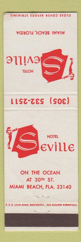 Matchbook Cover - Hotel Seville Miami Beach FL