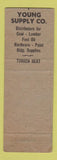 Matchbook Cover - Young Supply Upper Darby PA garage door