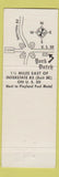 Matchbook Cover - York Dutch Restaurant German York PA