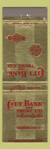Matchbook Cover - City Bank and Trust Moberly MO