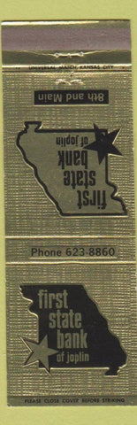 Matchbook Cover - First State Bank Joplin MO