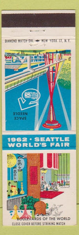 Matchbook Cover - 1962 Seattle World's Fair Space Needle Boulevards of World