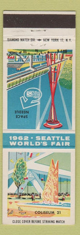 Matchbook Cover - 1962 Seattle World's Fair Space NeedleColiseum 21