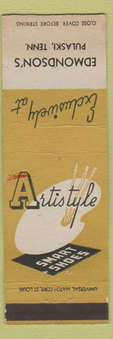Matchbook Cover - Artis Style Smart Shoes Pulaski TN Edmondson's