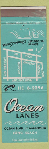 Matchbook Cover - Ocean Lanes Bowling Long Beach CA WEAR