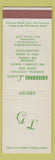 Matchbook Cover - Greenbrae Lanes bowling Marin County CA