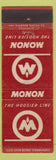 Matchbook Cover - Monon Railroad Hoosier Line