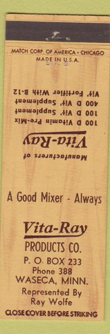 Matchbook Cover - Vita Ray Products Waseca MN