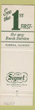 Matchbook Cover - 1st National Bank Eureka IL