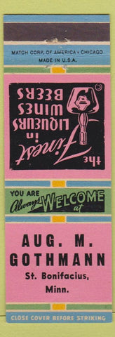 Matchbook Cover - Aug M Gothmann ST Bonifacius MN