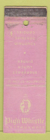 Matchbook Cover - Pig N Whistle Hollywood Los Angeles WORN