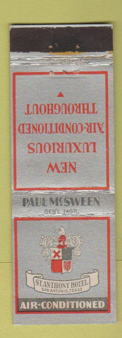 Matchbook Cover - St Anthony Hotel San Antonio TX