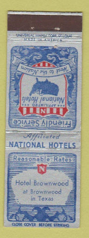 Matchbook Cover - Hotel Brownwood TX WEAR