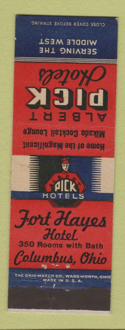 Matchbook Cover - Albert Pick Hotels Fort Hayes Columbus OH