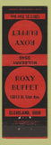Matchbook Cover - Roxy Buffet Cleveland OH