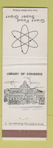 Matchbook Cover - Giant Food Grocery Library of Congress Washington DC