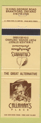 Matchbook Cover - Callahan's Place Beach House  Port Dover Brantford ON