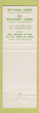Matchbook Cover - Shenandoah National Park VA Skyline