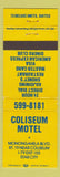 Matchbook Cover - Coliseum Motel Morgantown? WV