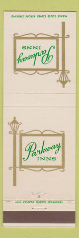Matchbook Cover - Parkway Inns Green Bay Sheboygan Madison WI