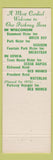Matchbook Cover - Parkway Inns Green Bay Sheboygan Madison WI