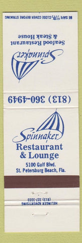 Matchbook Cover - Spinnaker Seafood Restaurant St Petersburgh Beach FL