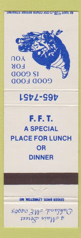 Matchbook Cover - FFT Restaurant Oakland ME