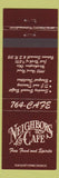 Matchbook Cover - Neighbors Cafe Worthington OH