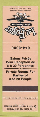 Matchbook Cover - Le Foyer Bar Restaurant Montreal QC WEAR