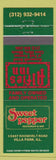 Matchbook Cover - Alfie's Inn Glen Ellyn IL Sweet Pepper Villa Park IL