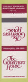 Matchbook Cover - Governors House Motor Hotel Montgomery AL