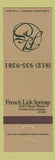 Matchbook Cover - French Lick Springs Golf Tennis Resort IN