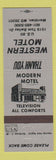 Matchbook Cover - Western Motel Meridian MS