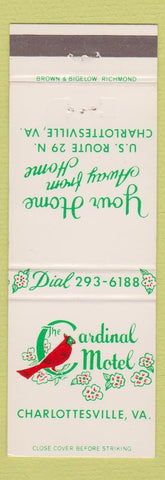 Matchbook Cover - Cardinal Motel Charlottesville VA