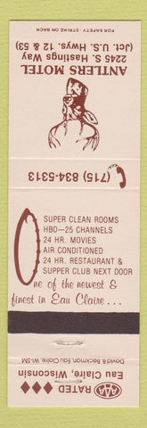 Matchbook Cover - Antlers Motel Eau Claire WI