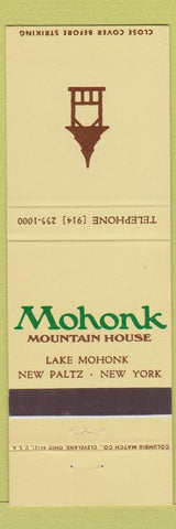 Matchbook Cover - Mohonk Mountain House Lake Mohonk New Paltz NY