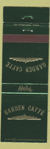 Matchbook Cover - Garden Caffe Malios Tampa FL