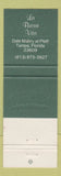 Matchbook Cover - Garden Caffe Malios Tampa FL