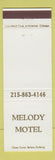 Matchbook Cover - Melody Motel Wind Gap PA