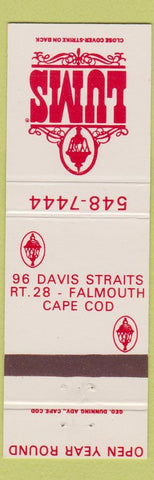 Matchbook Cover - Lums Falmouth Cape Cod MA