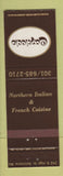 Matchbook Cover - Capriccio Italian Food Baltimore MD