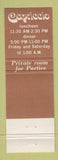 Matchbook Cover - Capriccio Italian Food Baltimore MD