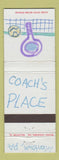 Matchbook Cover - Coach's Place Allentown PA DRAWING tennis