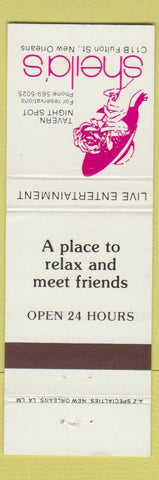 Matchbook Cover - Sheila's Tavern Night Spot New Orleans LA girlie