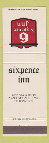 Matchbook Cover - Sixpence Inn Anaheim CA